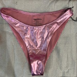 NWT metallic pink SUPERDOWN bikini bottom M- from Revolve